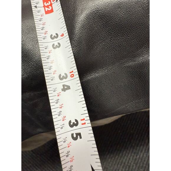 NWT Sezane Yasmine Black Leather Midi A Line Skirt sz 4 US high rise - Picture 12 of 12